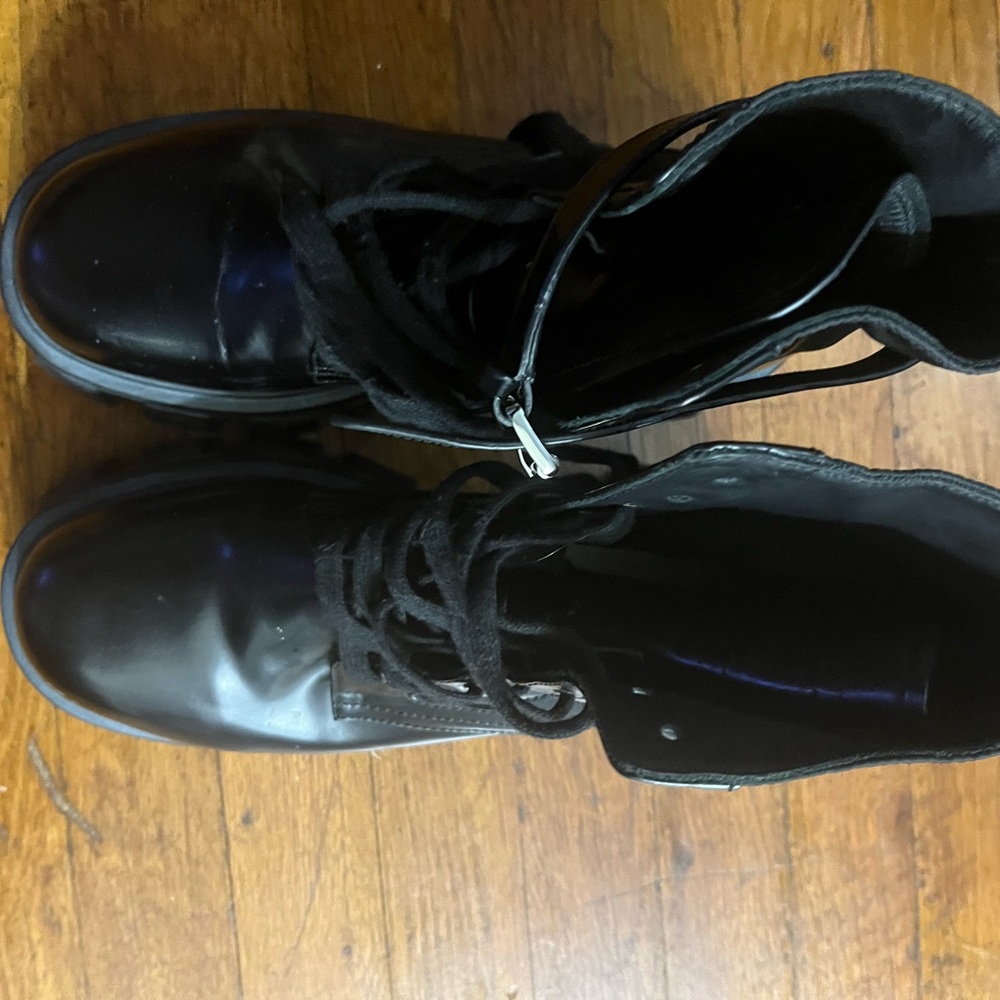 Monolith leather and Re-Nylon boots with pouch